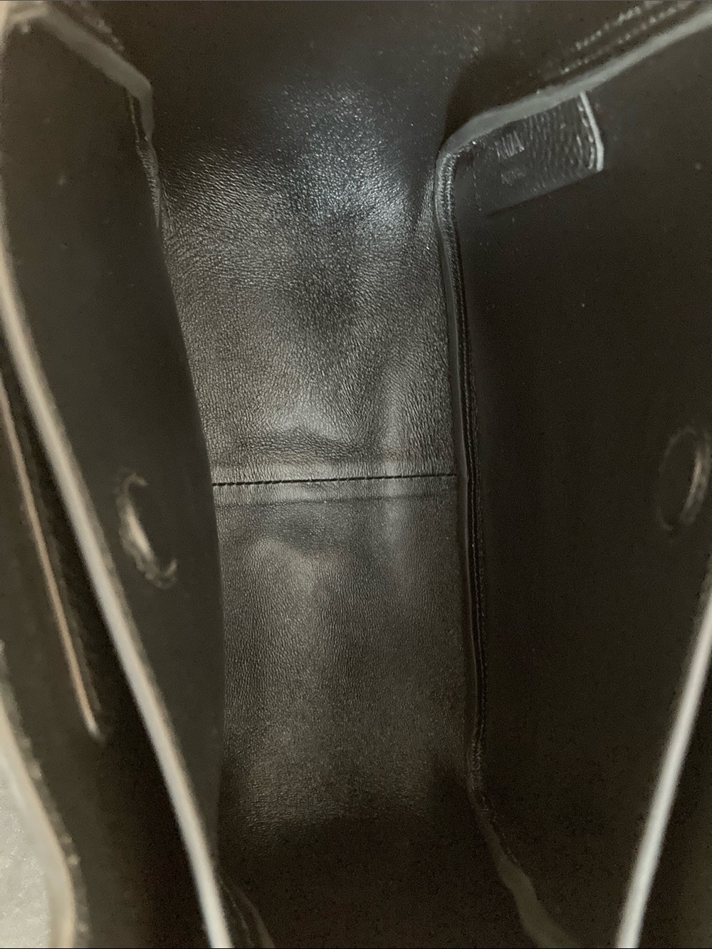 Prada Black Pebbled Leather Tote with Silver Logo - Picture 9 of 12